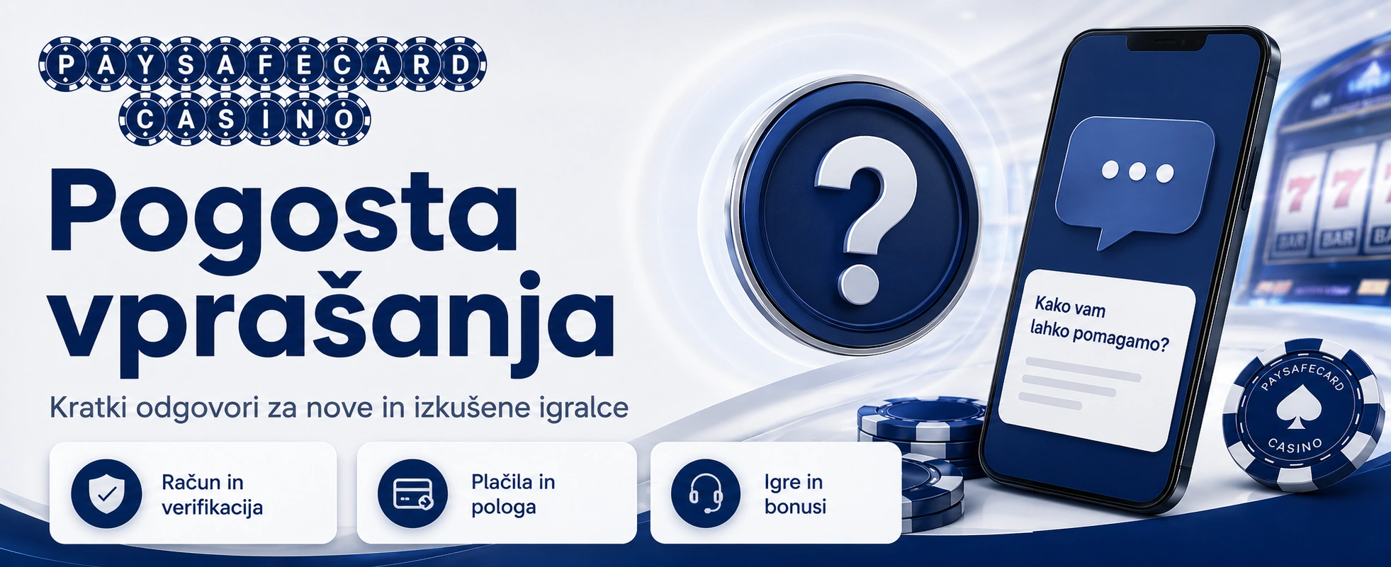 Pogosta vprašanja o paysafecard casino igralnicah